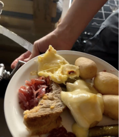 Echte Zwitserse Raclette Kaas (Runder Speck gerookt)