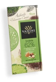 Vanini Chocolade Puur 62% met Hazelnoot, Caramel en Zout