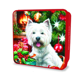 Embossed Westie Tin