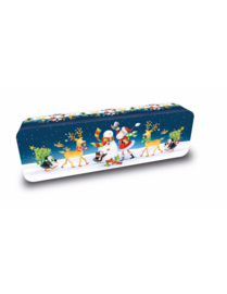 Embossed Santa's Starry Night Tin