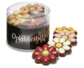 Chocolade Bloemen Melk Met Tekst: Opkikkertje!