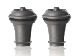 Vacuvin Wijnstoppers grijs set van 2 stuks