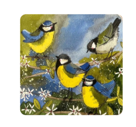 Alex Clark Onderzetter Vogels Assorted Tits (PER STUK)