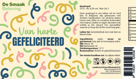 Bier Quadruppel met TEKST: Van harte Gefeliciteerd