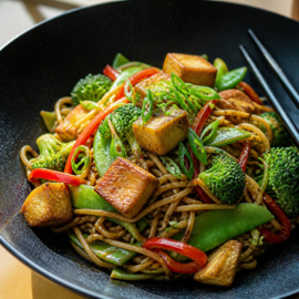 RECEPT: Hoofdgerecht: Wokgroenten met Krokante Tofu en A L'olivier Gemberolie