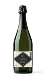 Cava Wijn met Tekst:  It's Party Time