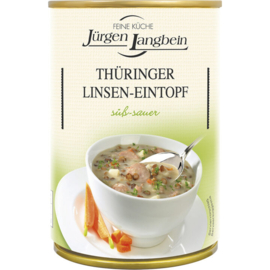 Linzensoep (Thüringer Linsen) blik 400 ml