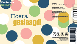 Bier Pils met TEKST: Hoera Geslaagd