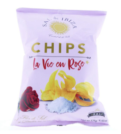 Sal de Ibiza - Chips La Vie en Rose  (125 gram)