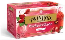 Twinings Thee Infusions Rosehip & Hibiscus 20 Zakjes