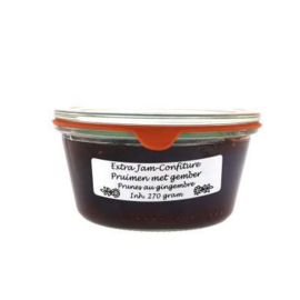 Woerkom's extra Jam-Confiture Pruim Gember 270 gram