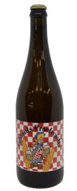 Etiket: Brabants Proatwater Dubbel 7,5%  (Grote fles 0,75 cl)