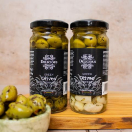Delicious Groene Olijven met Knoflook & Kruiden