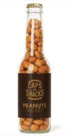 Pindapils Gerookte Pinda's in Glazen Bierflesje