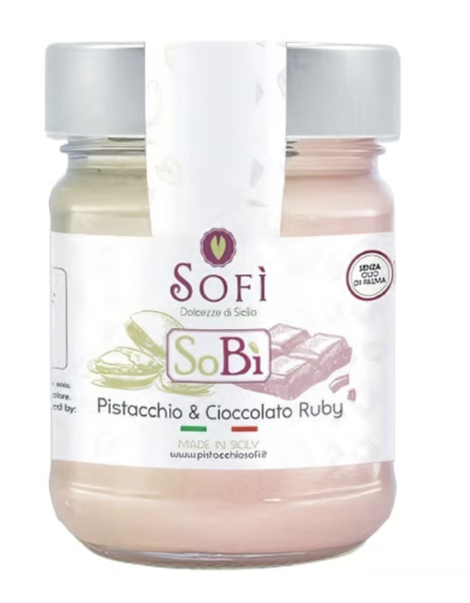 Bigusto, Pistache crème en Ruby Chocolade