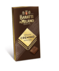 Baratti Milano Tavoletta Cremino Chocolade Puur (1 reep)