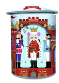 Nutcracker Rotating Musical Tin met Chocolade Koekjes (Met echte Muziek)