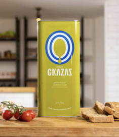 GKAZAS Griekse BIO Extra Vergin Olijfolie uit Kreta 5 Liter Voordeelblik