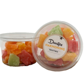 Doortjes (Hak)Honing Fruitmix (Aardbei en Sinaasappel).
