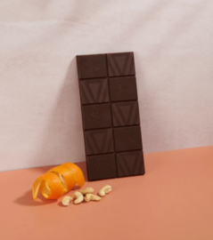 Vanini Chocolade Puur 62% met Sinaasappel en Cashewnoten