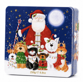 Farmhouse Santa, Cat & Dog