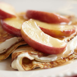 Recept 1: Dessert: Apple Butter Filled Crepes met Ahorn Siroop