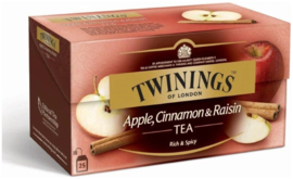 Twinings Thee Appel Kaneel Rozijnen 25 st. (zwart)