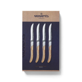 Moments Steakmessen Forged Olijfhout set van 4
