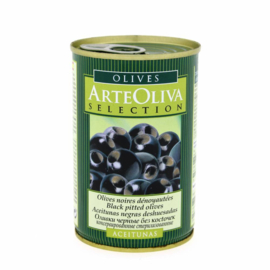 Arte Oliva Zwarte Olijven zonder pit 300 gram