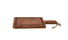 Pure Acacia Wood Serveerplank recht met Sapgoot 35 x20 x 2 cm