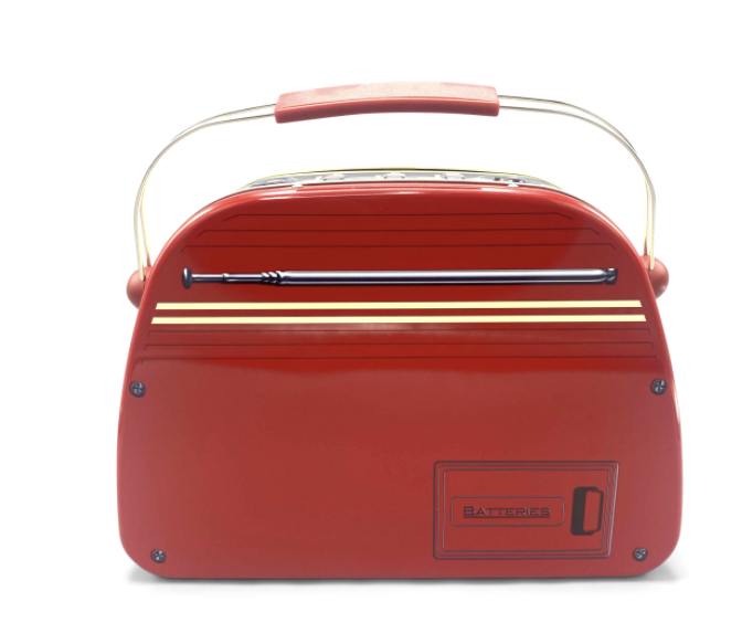 Leeg Blik Rounded Radio Red