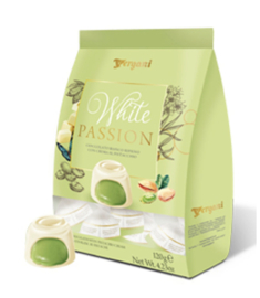 Vergani Passion Line Witte Chocolade met Pistache cream zak