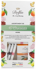 Dolfin Chocolade Vierkantjes Noir PUUR 10 x 10 Gram