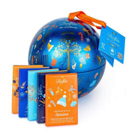 Dolfin Metalen Kerstbal Melkchocolade