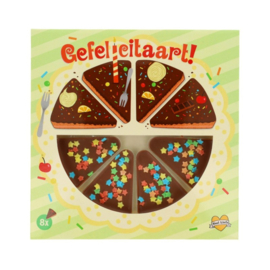Callebaut Chocoladetaartje Gefelicitaart!