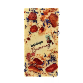 Ritonka Luxe Chocolade Reep WIT (Duitse tekst) Beterschap!