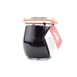 Alcoholhoudende confiture 4% zwarte bessen met crème de cassis 250 gr.