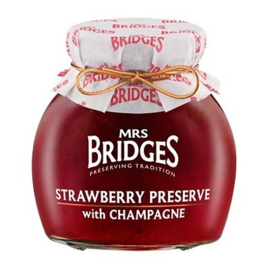 Mrs Bridges Jam met aardbeien en Champagne