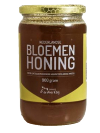 De Werkbij Nederlandse Bloemenhoning GROOT 900 gram