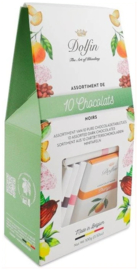 Dolfin Chocolade Vierkantjes Noir PUUR 10 x 10 Gram