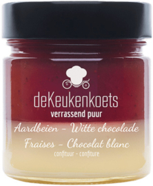 Keukenkoets  Aardbeien 60% met Witte Chocolade