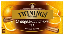 Twinings Thee Sinaasappel Kaneel 25 st. (Zwart)