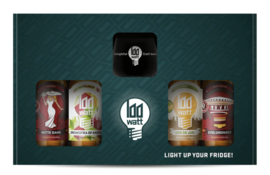 Brouwerij 100 WATT Eindhoven Light up Your Fridge  (4 Flesjes + Glas)