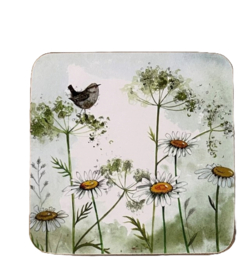 Alex Clark Onderzetter Wren & Cow Parsley Bloemen (PER STUK)