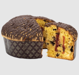 Muzzi Panettone met Chocolade stukjes en Amarena-Kersencrème 500 gram