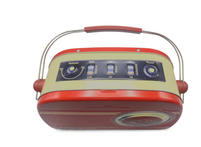 Leeg Blik Rounded Radio Red