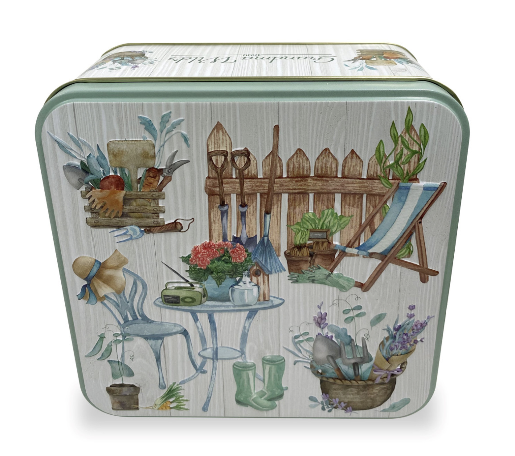 Grandma Wilds Embossed Garden Retreat Blik met Koekjes.