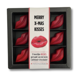 Kusjes: Merry X-Mas Kisses (Melk Callebaut Chocolade)