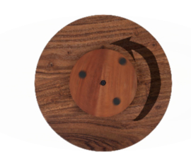 Pure Acacia Wood Lazy Susan 39 cm (Draaischijf)