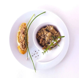 Comtesse du Barry Rilettes van Kip met Rode Uien